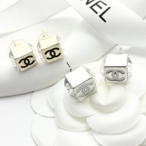 Chanel New Fashion Enamel Double C Mini Square Dice Earrings