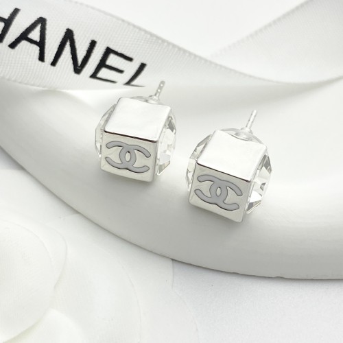 Chanel New Fashion Enamel Double C Mini Square Dice Earrings
