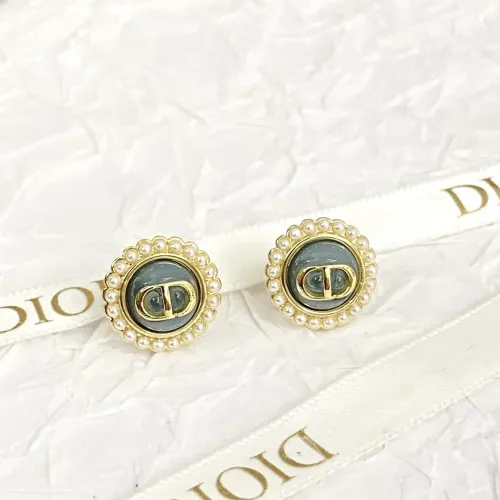 Dior New Fashion Button Pearl Earrings
