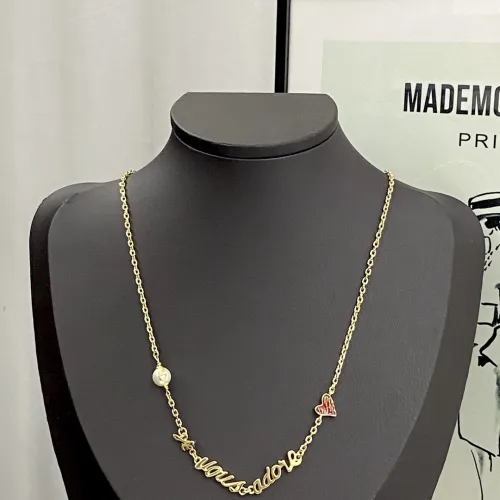 Dior New Fashion Red Enamel Graffiti Love Necklace