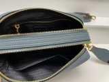 Prada New Fashion Lychee patterned Leather Shoulder Strap Camera Bag Size: 22 x 14 x 8CM