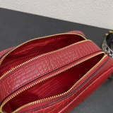 Prada New Fashion Versatile Crocodile Pattern Cross Shoulder Strap Size: 23 * 16 * 10CM