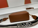 Prada New Fashion Lychee patterned Leather Shoulder Strap Camera Bag Size: 22 x 14 x 8CM