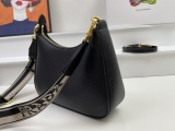 Prada New Fashion Elegant Lychee Pattern Leather Shoulder Strap Crossbody Bag Size: 25 x 18 x 8CM