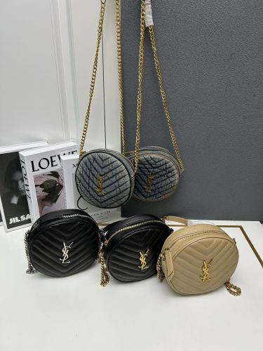 Yves Saint Laurent New Fashion Cute Small Round Bag Size: 17 x 17 x 5.5CM
