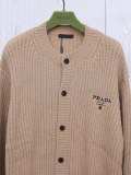 Prada New Autumn/Winter Coarse Needle Wool Cardigan Sweater