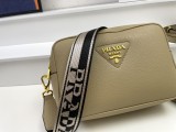 Prada New Fashion Lychee patterned Leather Shoulder Strap Camera Bag Size: 22 x 14 x 8CM