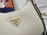Prada New Fashion Elegant Lychee Pattern Leather Shoulder Strap Crossbody Bag Size: 25 x 18 x 8CM