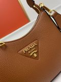Prada New Fashion Elegant Lychee Pattern Leather Shoulder Strap Crossbody Bag Size: 25 x 18 x 8CM