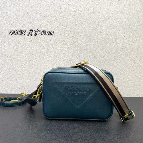 Prada New Fashion Versatile Crocodile Pattern Cross Shoulder Strap Size: 23 * 16 * 10CM
