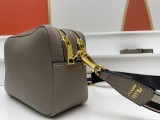 Prada New Fashion Lychee patterned Leather Shoulder Strap Camera Bag Size: 22 x 14 x 8CM