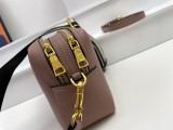 Prada New Fashion Lychee patterned Leather Shoulder Strap Camera Bag Size: 22 x 14 x 8CM