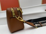 Prada New Fashion Lychee patterned Leather Shoulder Strap Camera Bag Size: 22 x 14 x 8CM