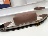 Prada New Fashion Lychee patterned Leather Shoulder Strap Camera Bag Size: 22 x 14 x 8CM
