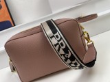 Prada New Fashion Lychee patterned Leather Shoulder Strap Camera Bag Size: 22 x 14 x 8CM