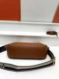Prada New Fashion Elegant Lychee Pattern Leather Shoulder Strap Crossbody Bag Size: 25 x 18 x 8CM