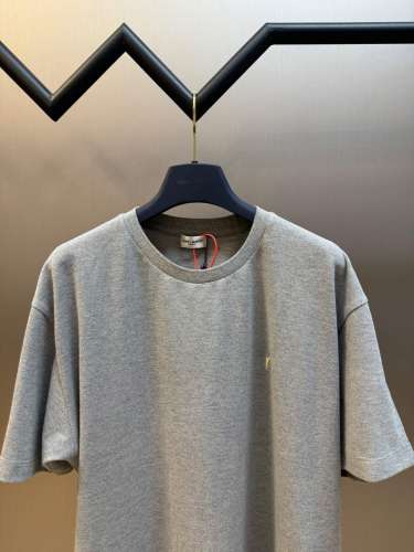 Yves Saint Laurent New Classic Embroidered Logo Round Neck Short Sleeve Couple's Casual Loose T-shirt