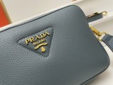 Prada New Fashion Lychee patterned Leather Shoulder Strap Camera Bag Size: 22 x 14 x 8CM