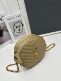 Yves Saint Laurent New Fashion Cute Small Round Bag Size: 17 x 17 x 5.5CM