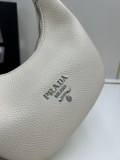 Prada New Fashion Casual Versatile Lychee Pattern Leather Underarm Bag Size: 24 x 13 x 7CM