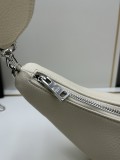 Prada New Fashion Casual Versatile Lychee Pattern Leather Underarm Bag Size: 24 x 13 x 7CM