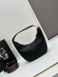 Prada New Fashion Casual Versatile Lychee Pattern Leather Underarm Bag Size: 24 x 13 x 7CM