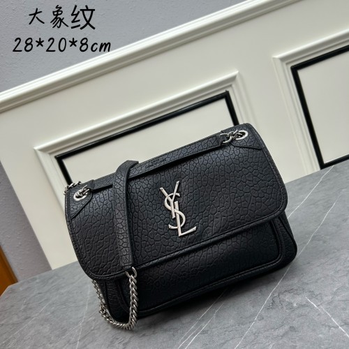 Yves Saint Laurent New Retro Sheepskin Flip Chain Crossbody Bag Underarm Bag Size: 28 × 20.5 × 8.5CM