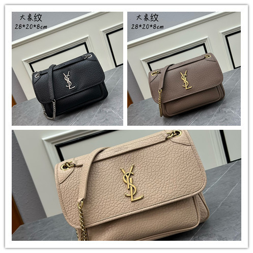 Yves Saint Laurent New Retro Sheepskin Flip Chain Crossbody Bag Underarm Bag Size: 28 × 20.5 × 8.5CM