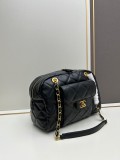 Chanel New Fashion Wrinkled Calfskin Bowling Bag Size: 30 x 22 x 11CM