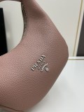 Prada New Fashion Casual Versatile Lychee Pattern Leather Underarm Bag Size: 24 x 13 x 7CM