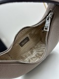 Prada New Fashion Casual Versatile Lychee Pattern Leather Underarm Bag Size: 24 x 13 x 7CM