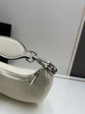 Prada New Fashion Casual Versatile Lychee Pattern Leather Underarm Bag Size: 24 x 13 x 7CM