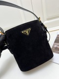 Prada New Fashion Suede Bucket Bag Size: 17 x 18.5 x 10.5 CM