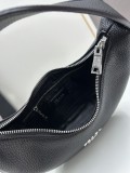 Prada New Fashion Casual Versatile Lychee Pattern Leather Underarm Bag Size: 24 x 13 x 7CM