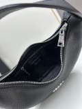 Prada New Fashion Casual Versatile Lychee Pattern Leather Underarm Bag Size: 24 x 13 x 7CM