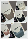 Prada New Fashion Casual Versatile Lychee Pattern Leather Underarm Bag Size: 24 x 13 x 7CM
