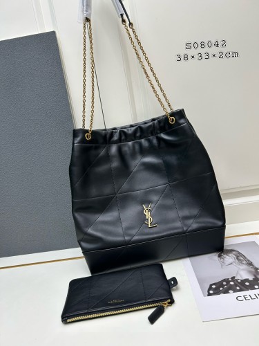 Yves Saint Laurent New Fashion Leather Bucket Bag Chain Bag Size: 38×33×2 CM