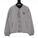 Dior New Classic Vertical Embroidered Baseball Jacket