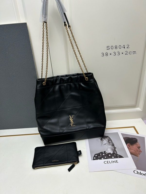 Yves Saint Laurent New Fashion Leather Bucket Bag Chain Bag Size: 38×33×2 CM
