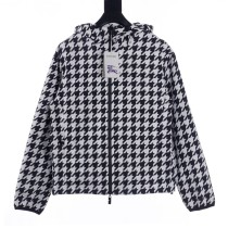 Burberry New Fashion Thousand Bird Grid Hooded Jacket