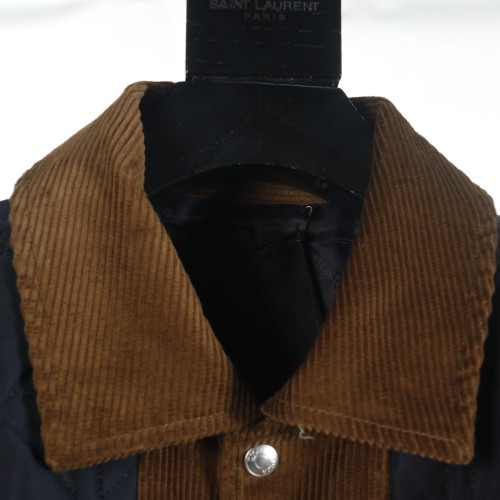 Dior New Classic Corduroy Vine Grid Embroidered Pilot Jacket Coat