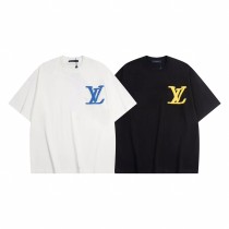 Louis Vuitton Couple New Classic Foam Logo Casual Short Sleeve