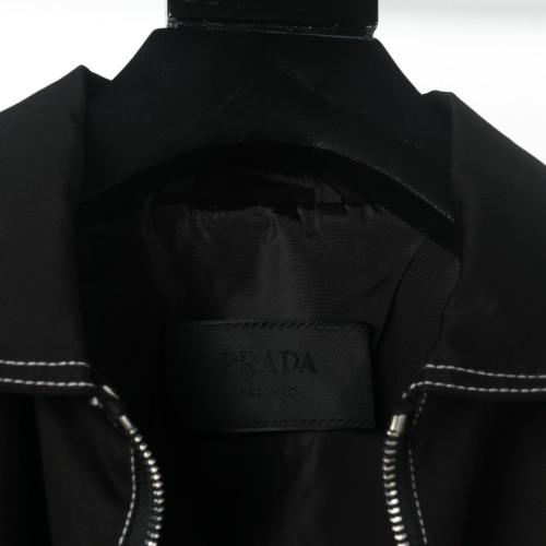 Prada New Fashion Color Contrasting Canvas Casual Jacket Coat