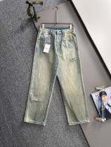 Dior New Fashion High Street Loose Jeans Straight Pants