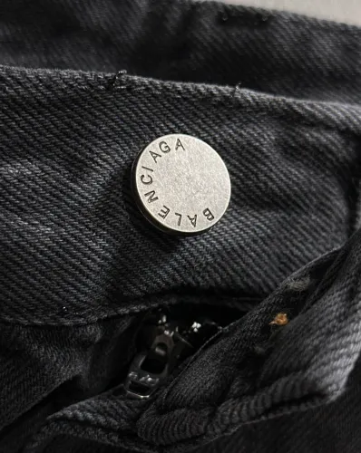 Balenciaga New Fashion Splicing Loose Jeans Straight Pants