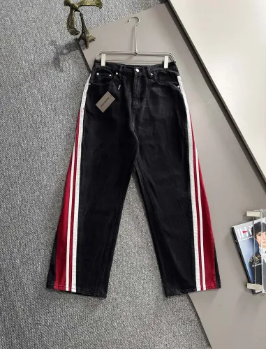 Balenciaga New Fashion Splicing Loose Jeans Straight Pants