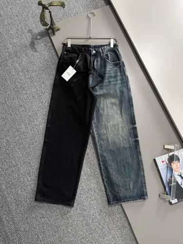 Dior Four Seasons High Color Street Loose Jeans Washed Straight Pants