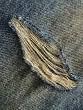 Fendi Four Seasons High Street Piercing Loose Jeans Washed Straight Pants