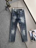 Louis Vuitton New Classic Chess Punch Washed Slimming Jeans