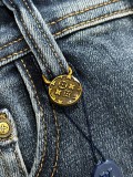 Louis Vuitton New Classic Chess Punch Washed Slimming Jeans